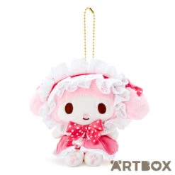 SANRIO My Melody Dot Ribbon Lolita Outfit Plush Mascot Keychain