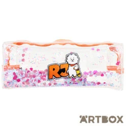 No Brand BT21 RJ Spangle Large Clear Zipped Pouch With Sequins