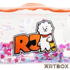 No Brand BT21 RJ Spangle Large Clear Zipped Pouch With Sequins -Fashion Gift Shop 204136 RJ 3 650