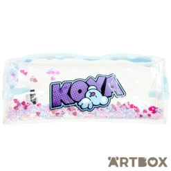 No Brand BT21 Koya Spangle Large Clear Zipped Pouch With Sequins