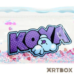 No Brand BT21 Koya Spangle Large Clear Zipped Pouch With Sequins -Fashion Gift Shop 204150 KY 3 650