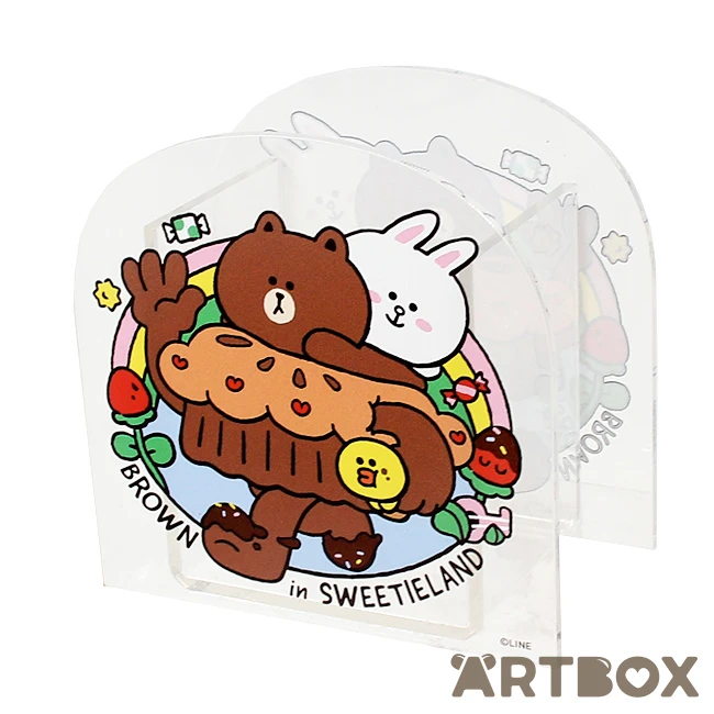 No Brand Brown & Friends Sweetie Land Acrylic Pen Holder 1 No Brand Brown & Friends Sweetie Land Acrylic Pen Holder