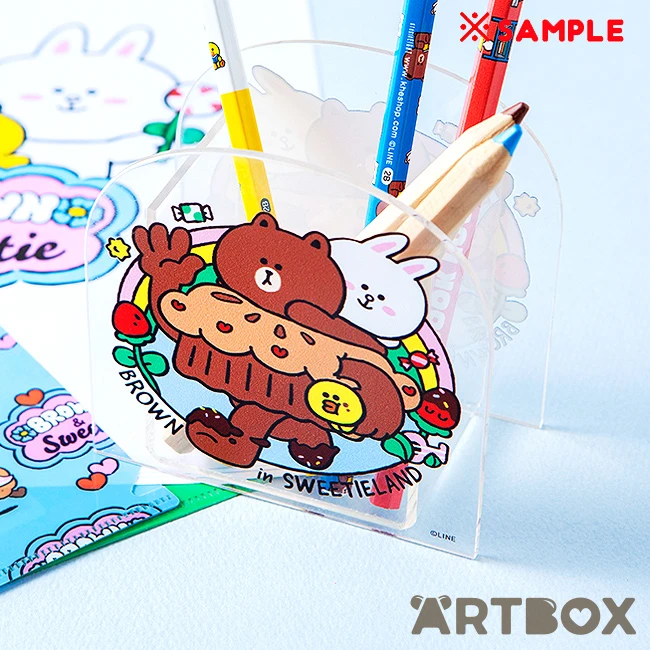 No Brand Brown & Friends Sweetie Land Acrylic Pen Holder 2 No Brand Brown & Friends Sweetie Land Acrylic Pen Holder - Image 2