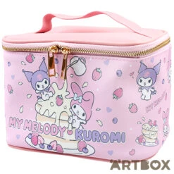 SANRIO My Melody & Kuromi Pancakes Zipped Vanity Case With Mirror