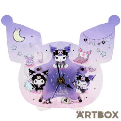 SANRIO Kuromi Night In Series Die Cut Acrylic Desk Clock