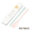 Rilakkuma Floral Pattern Chopsticks And Spoon Set In Case
