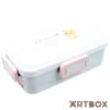 Rilakkuma Floral Pattern Bento Box With Four Clips