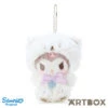 SANRIO Kuromi Fluffy Snow Plush Mascot Keychain