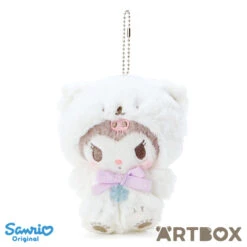 SANRIO Kuromi Fluffy Snow Plush Mascot Keychain
