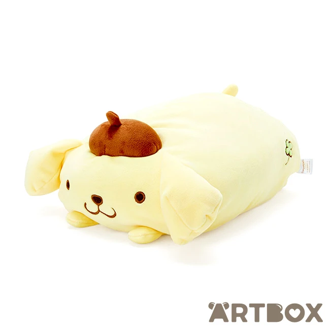 SANRIO PomPomPurin Laying Down Mochi Mochi Cushion Plush 1 SANRIO PomPomPurin Laying Down Mochi Mochi Cushion Plush