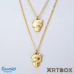 SANRIO Hello Kitty & Mimmy Bear Cape Gold Plated Two Strand Necklace 6 SANRIO Hello Kitty & Mimmy Bear Cape Gold Plated Two Strand Necklace -Fashion Gift Shop 638480 Necklace Cape KT 3 650