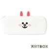 No Brand Cony Face Design Silicone Zipped Pencil Case