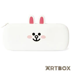 No Brand Cony Face Design Silicone Zipped Pencil Case