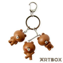 No Brand Brown Moods Multi Mascot Figure Charm Keyring