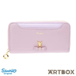 SANRIO Kuromi Purple Bow Decoration Zipped Long Wallet