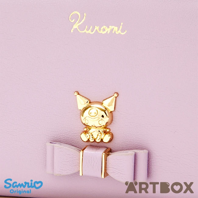 SANRIO Kuromi Purple Bow Decoration Zipped Long Wallet 3 SANRIO Kuromi Purple Bow Decoration Zipped Long Wallet - Image 3