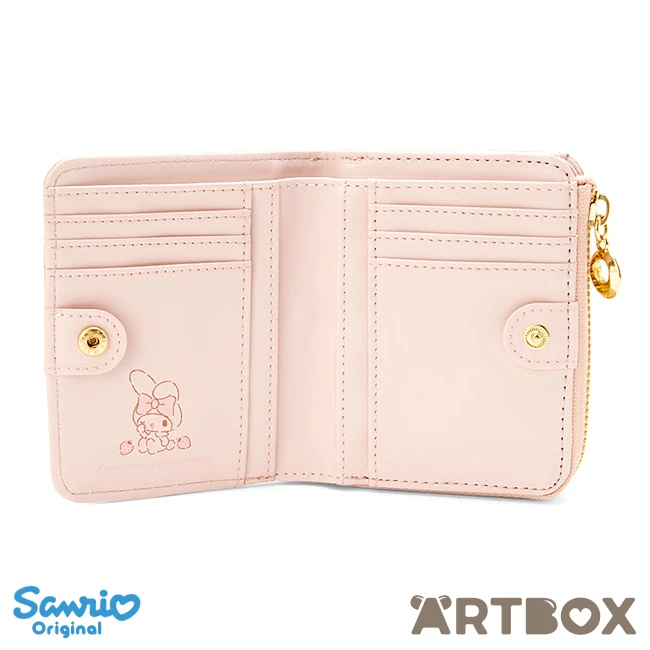 SANRIO My Melody Pink Bow Decoration Folding Small Wallet 3 SANRIO My Melody Pink Bow Decoration Folding Small Wallet - Image 3