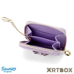 SANRIO Kuromi Purple Bow Decoration Zipped Coin Purse -Fashion Gift Shop 674575 Wallet KU 3 650