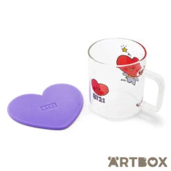 No Brand BT21 Baby Tata Sketch Glass Mug & Coaster Set -Fashion Gift Shop 685290 TA 3 650