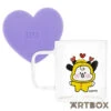 No Brand BT21 Baby Chimmy Sketch Glass Mug & Coaster Set