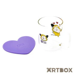 No Brand BT21 Baby Chimmy Sketch Glass Mug & Coaster Set -Fashion Gift Shop 685306 CM 3 650