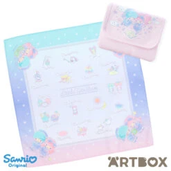 SANRIO Little Twin Stars Book Series Handkerchief And Pouch Set