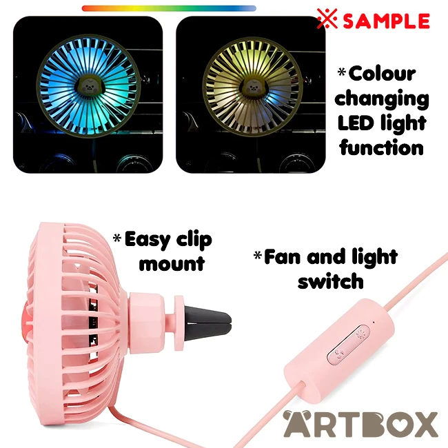 No Brand BT21 Baby RJ Small USB Fan With Mood Light Feature 2 No Brand BT21 Baby RJ Small USB Fan With Mood Light Feature - Image 2