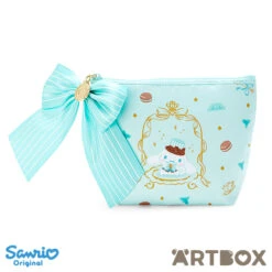 SANRIO Cinnamoroll Tea Room Ribbon Charm Small Zipped Pouch