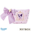 SANRIO Kuromi Tea Room Ribbon Charm Small Zipped Pouch
