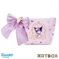 SANRIO Kuromi Tea Room Ribbon Charm Small Zipped Pouch