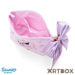 SANRIO Kuromi Tea Room Ribbon Charm Small Zipped Pouch -Fashion Gift Shop 800031 Tearoom Pouch KU 3 650