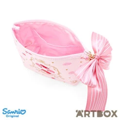 SANRIO My Melody Tea Room Ribbon Charm Small Zipped Pouch -Fashion Gift Shop 800031 Tearoom Pouch MM 3 650