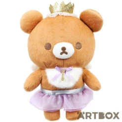 Chairoikoguma Golden Crown Swan & Flower Small Plush