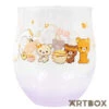 Rilakkuma And Friends Swan & Flower Rounded Glass Purple