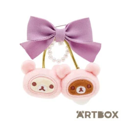 Korilakkuma & Chairoikoguma Jewel Cherry Mascot Brooch