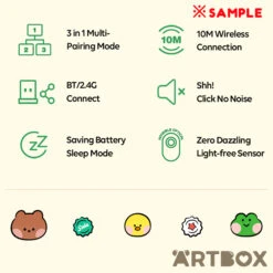 No Brand Brown Bnini Wireless Multi Pairing Computer Mouse -Fashion Gift Shop BF Minini Mouse 4 650 1