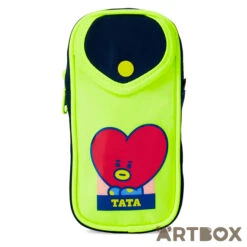 No Brand BT21 Tata Colour Block Zipped Pencil Case