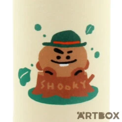 No Brand BT21 Shooky Green Planet Glass Water Bottle 5 No Brand BT21 Shooky Green Planet Glass Water Bottle -Fashion Gift Shop BT21 GP Bottle SH 3 650