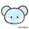 No Brand BT21 Koya Minini Face Design Die Cut Floor Mat