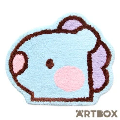 No Brand BT21 Mang Minini Face Design Die Cut Floor Mat