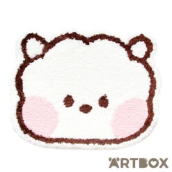 No Brand BT21 RJ Minini Face Design Die Cut Floor Mat