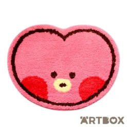 No Brand BT21 Tata Minini Face Design Die Cut Floor Mat