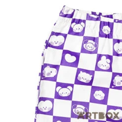 No Brand BT21 Minini Purple Light Woven Pyjama Set Medium -Fashion Gift Shop BT21 Minini Rommwear Purple 3 650