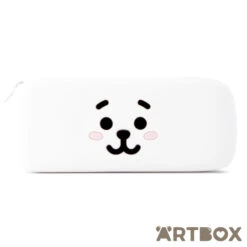 No Brand BT21 RJ Face Design Silicone Zipped Pencil Case