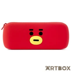 No Brand BT21 Tata Face Design Silicone Zipped Pencil Case