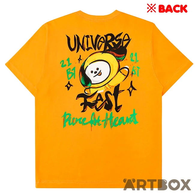 No Brand BT21 Chimmy Orange Utopia Series T-Shirt Medium 1 No Brand BT21 Chimmy Orange Utopia Series T-Shirt Medium