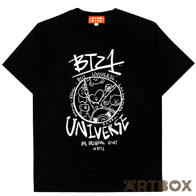 No Brand BT21 Universe Black Utopia Series T-Shirt Small 1 No Brand BT21 Universe Black Utopia Series T-Shirt Small