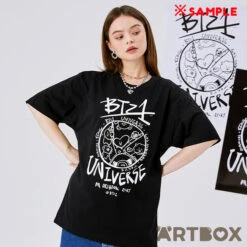 No Brand BT21 Universe Black Utopia Series T-Shirt Medium -Fashion Gift Shop BT21 Utopia Tshirt MX Black 3 650 1