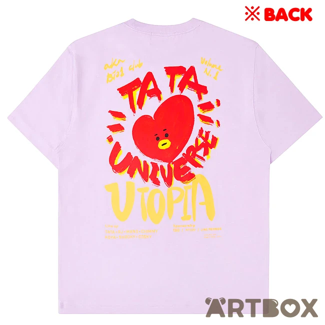 No Brand BT21 Tata Purple Utopia Series T-Shirt Medium 1 No Brand BT21 Tata Purple Utopia Series T-Shirt Medium