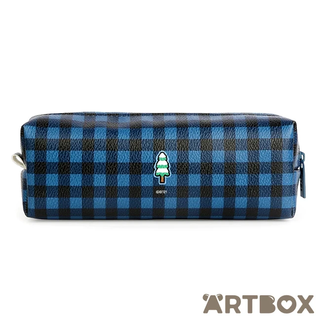 No Brand BT21 Koya Winter Gingham Zipped Pen Pouch 2 No Brand BT21 Koya Winter Gingham Zipped Pen Pouch - Image 2